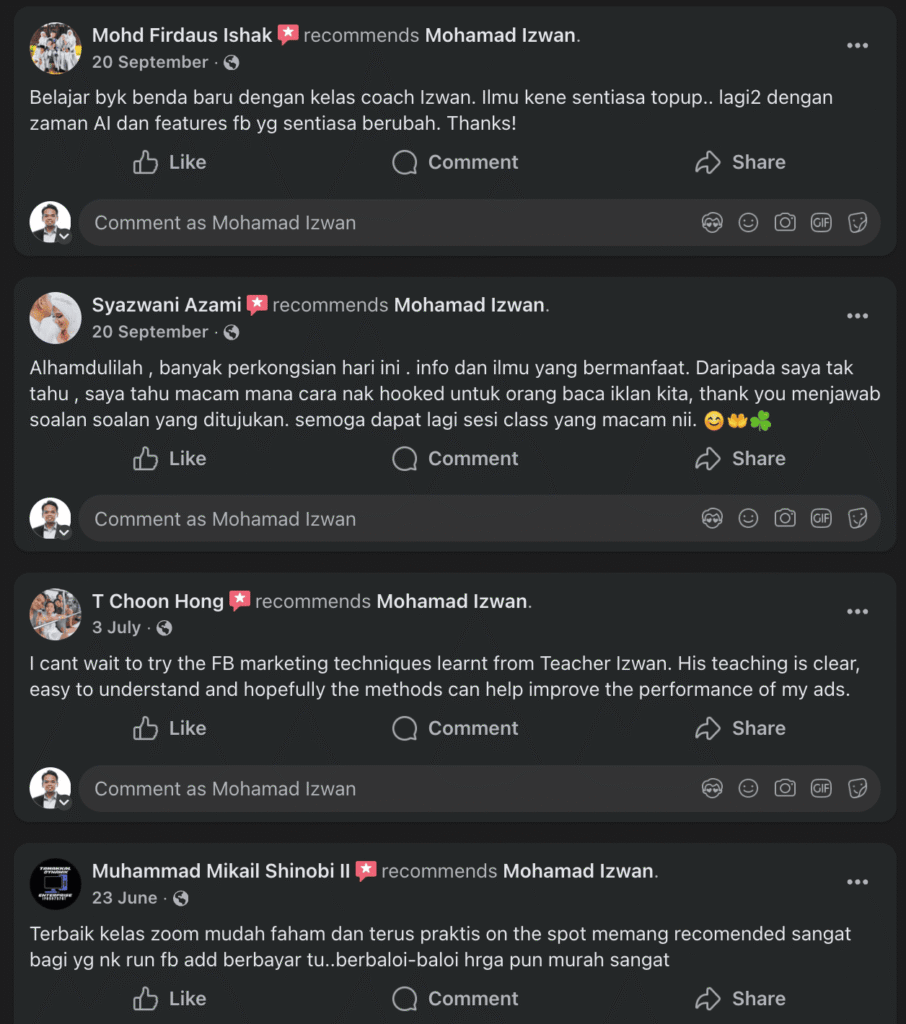 Testimoni Kelas 3