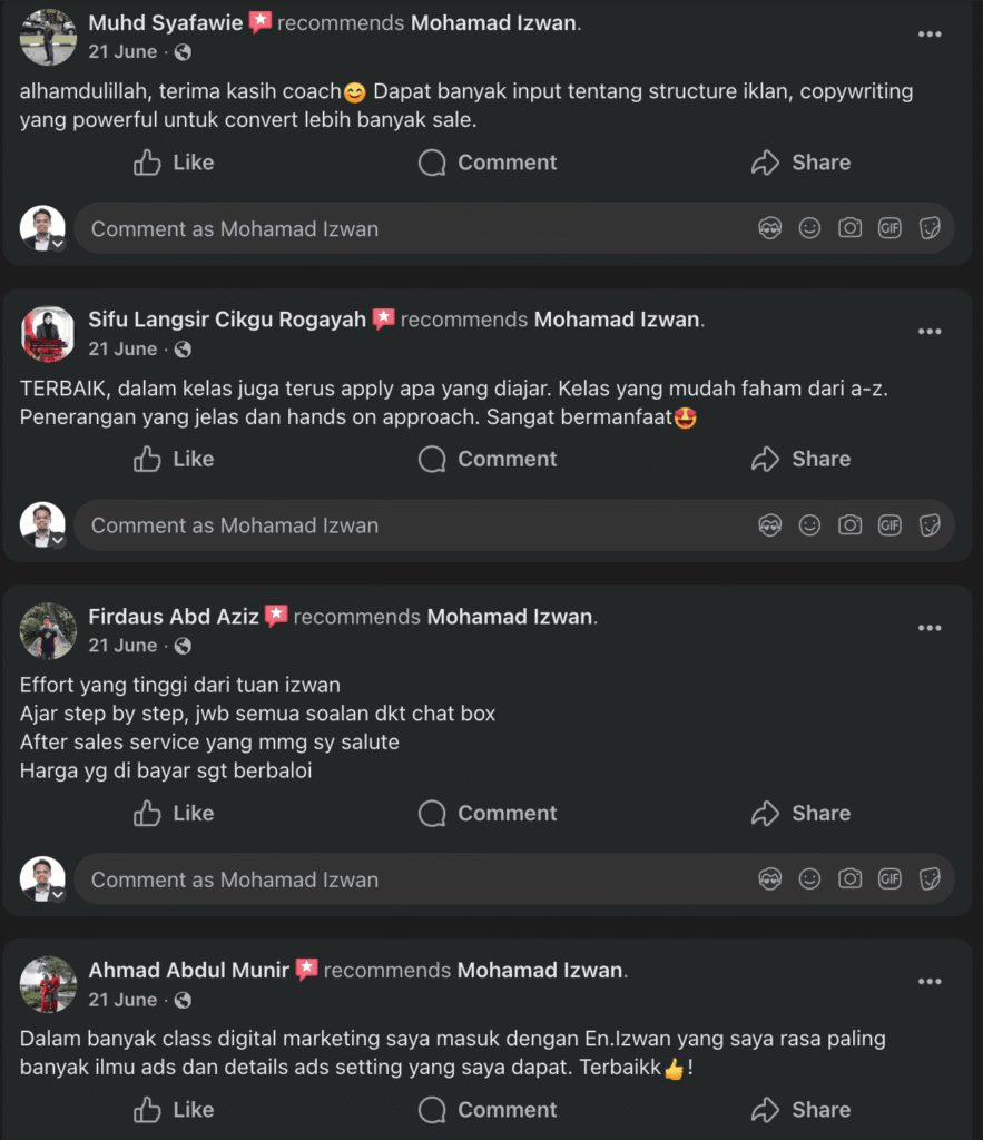 Testimoni Kelas 4